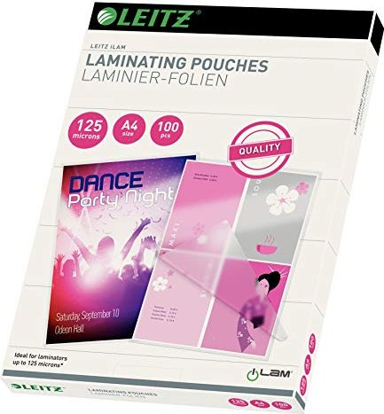 Leitz Laminierfolien, A4, 2x 125µm, glänzend, 100 Stück (33808)