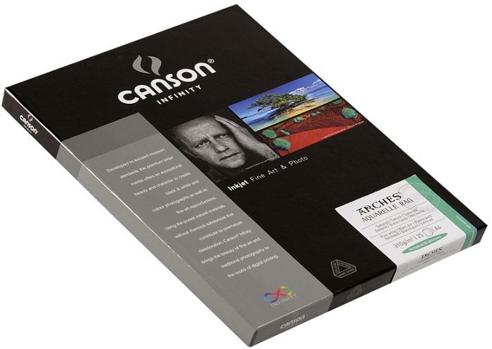 Canson Infinity Arches Aquarelle Rag Fotopapier matt hellweiß, A3, 310g/m², 25 Blatt (206121017)