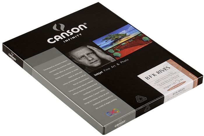 Canson Infinity BFK Rives Kunstdruckpapier matt weiß, A3, 310g/m², 25 Blatt (206111007)