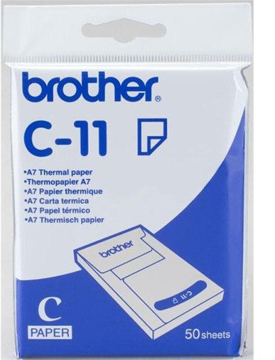 Brother C-11 Thermopapier weiß, A7, 50 Blatt (C11)