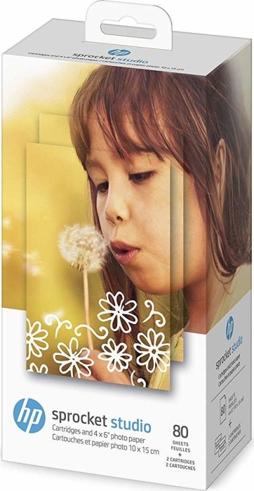 HP Sprocket Studio Fotopapier glänzend weiß, 10x15cm, 80 Blatt (4KK83A)