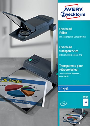 Avery-Zweckform Overheadfolie transparent, A4, 50 Blatt (2504)