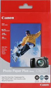 Canon PP-101 Plus Fotopapier hochglänzend weiß, 10x15cm, 270g/m², 20 Blatt (7980A010)