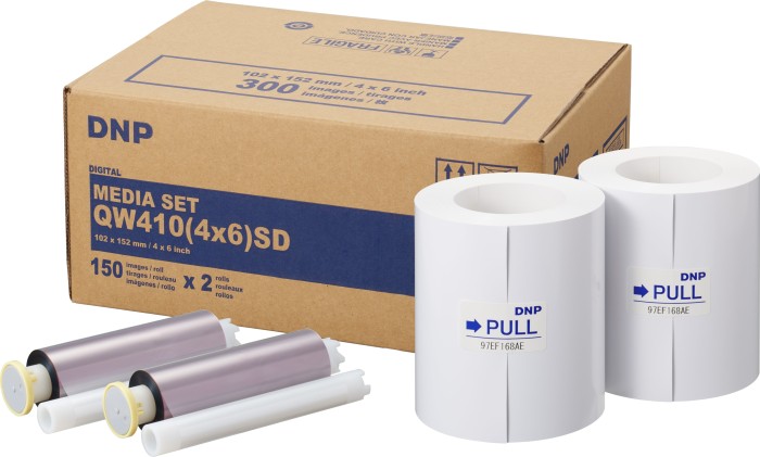 DNP Mediaset QW410(4x6)SD Fotopapier, 10x15cm, 300 Blatt (212414)