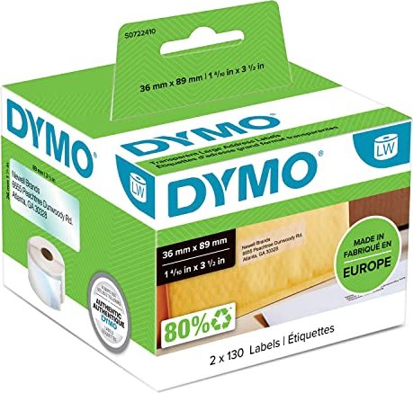 Dymo Endlosetiketten LabelWriter 99013, 89x36mm, transparent, 1 Rolle (S0722410)