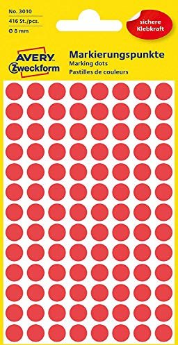 Avery-Zweckform Markierungspunkte 8mm rot (3010)