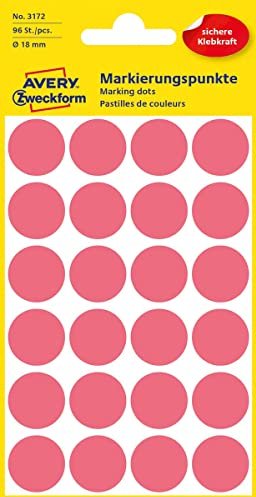 Avery-Zweckform markers neon 18mm, red (3172)