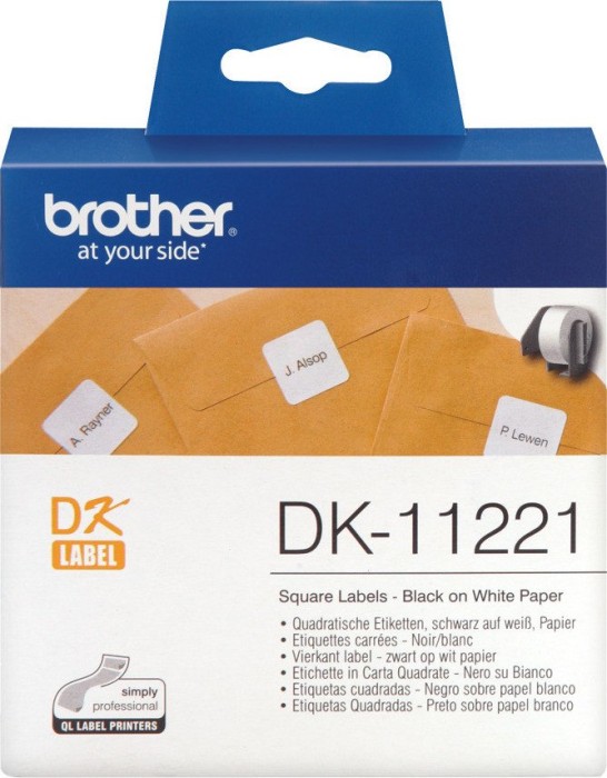 Brother Endlosetiketten DK-11221, 23x23mm, weiß, 1 Rolle (DK-11221)