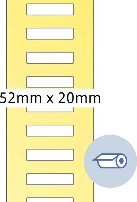 Herma Endlosetiketten, 52x19.5mm, weiß, seidenmatt, 1 Rolle (4066)