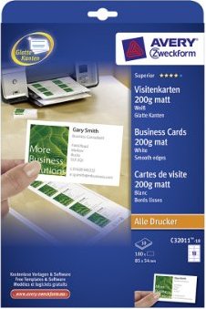 Avery-Zweckform superior Business cards, 200g, 25 sheets (C32011-10)