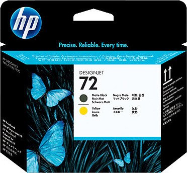 HP Druckkopf 72 schwarz matt/gelb (C9384A)