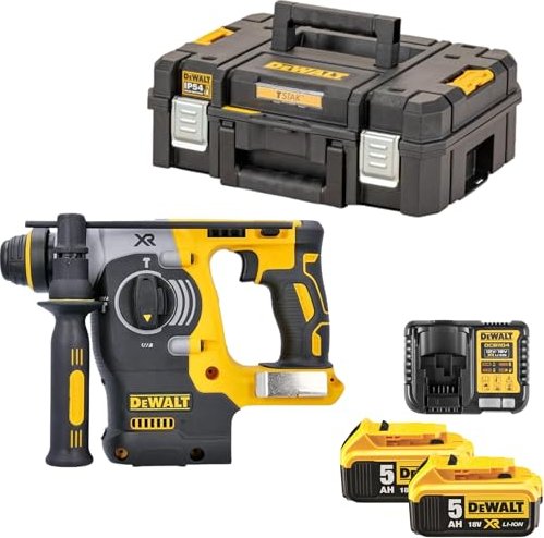DeWalt DCH273P2 cordless combi hammer incl. case + 2 Batteries 5.0Ah