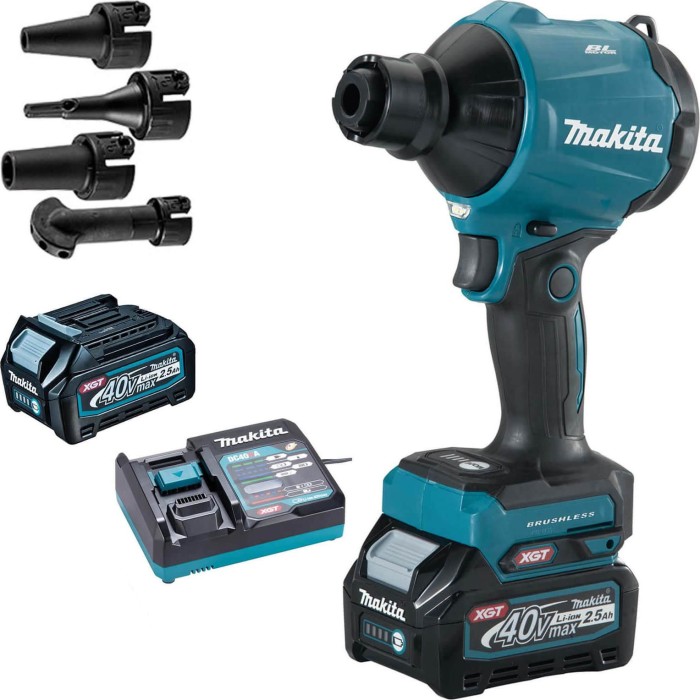 Makita AS001GD202 XGT Cordless Blower incl. 2 Batteries 2.5Ah