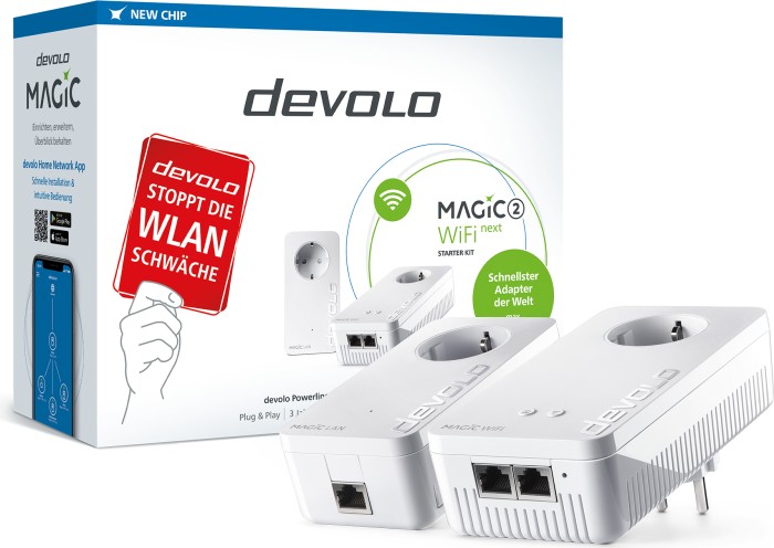 devolo Magic 2 WiFi next starter kit, double-Bundle (8614 / 8622 / 8624 / 8634)