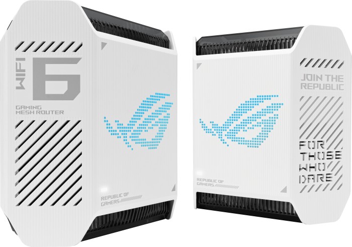 ASUS ROG Rapture GT6, white, AX10000, Router and satellite set, double-Bundle (90IG07F0-MU9A40)