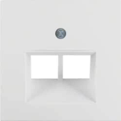 Berker S.1/B.3/B.7 centre plate for UAE socket 2-way series, polar white matte (14091909)
