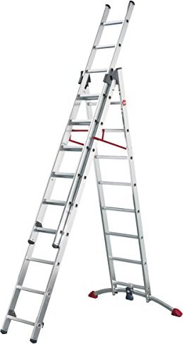 Hailo Profilot aluminum 3-piece. telescope-multipurpose ladder 3x 9 stages (9309-501)