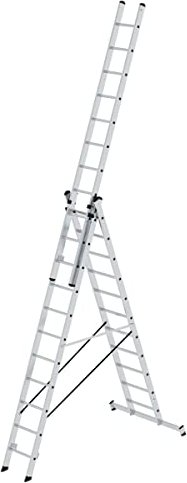 Günzburger Steigtechnik aluminum 3-piece. telescope-multipurpose ladder 3x 11 stages (11109)