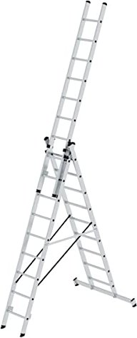 Günzburger Steigtechnik aluminum 3-piece. telescope-multipurpose ladder 3x 9 stages (11108)