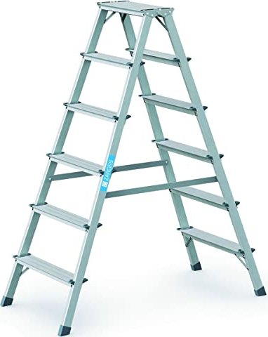 Zarges Z200 aluminum 2-piece. stepladder 2x 6 stages (44206)