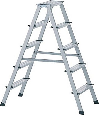 Zarges Z200 aluminum 2-piece. stepladder 2x 5 stages (44205)