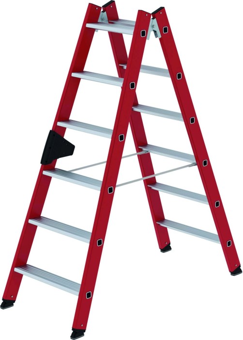 Günzburger Steigtechnik plastic 2-piece. stepladder 2x 6 stages (34112)