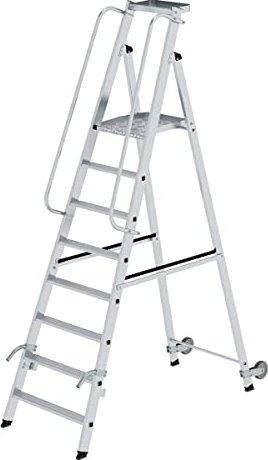 Günzburger Steigtechnik Alu Plattform-Schiebeleiter 8 Stufen (051088)