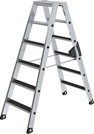 Günzburger Steigtechnik clip-step aluminum 2-piece. stepladder 2x 6 stages (041606)