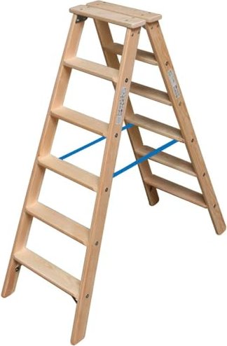 Krause Stabilo Professional wood 2-piece. stepladder 2x 6 stages (818430)