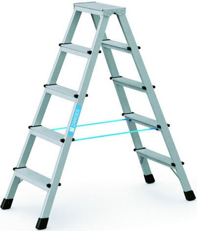 Zarges Z600 aluminum 2-piece. riveted stepladder 2x5 stages (41265)