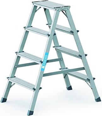 Zarges Z200 aluminum 2-piece. stepladder 2x 4 stages (44204)