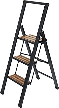 Wenko aluminium household ladder 3 stages black (50483100)