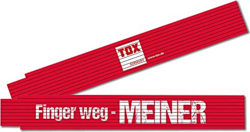 TOX "finger weg - MEINER" folding rule 2m red (09969006/T)