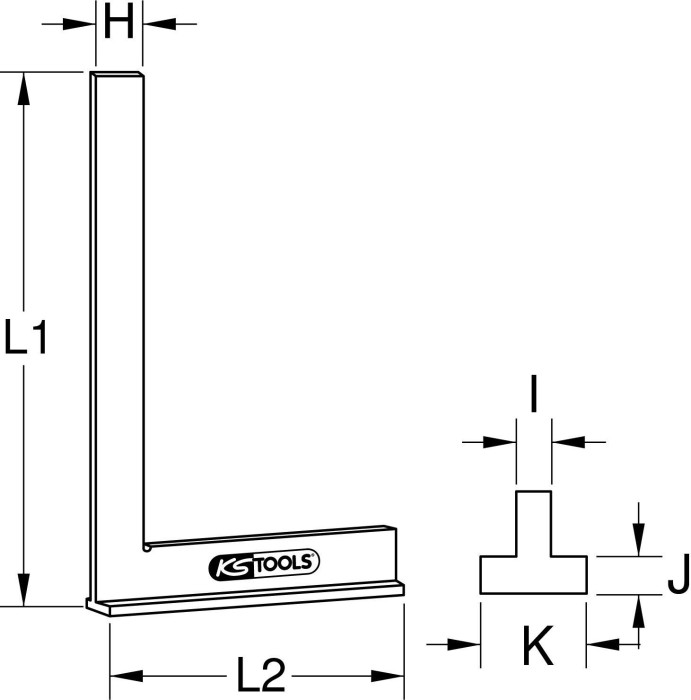 KS Tools Anschlagwinkel 100x70mm (300.0270)