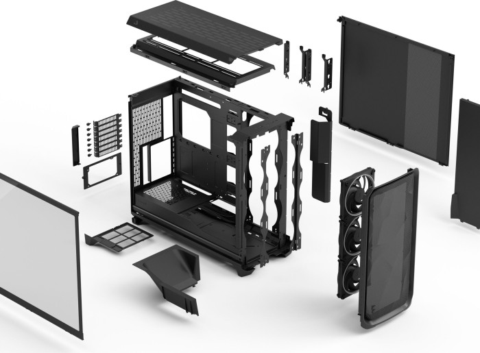 Fractal Design Meshify 3 XL RGB Black TG Light Tint, schwarz, Glasfenster (FD-C-MES3X-04)