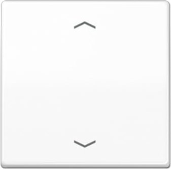 Jung rocker, with arrow symbols for button 1 x, duroplastic, F10, series AS, alpine white (AS 101 P WW)