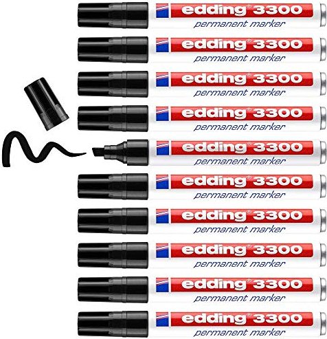 edding 3300 Permanentmarker schwarz, 10er-Pack (3300-001#10)