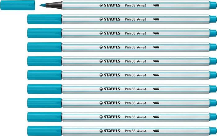 STABILO Pen 68 brush hellblau, 10er-Pack (568/31#10)