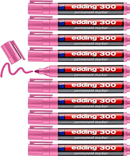 edding 300 Permanentmarker rosa, 10er-Pack (4-300009#10)