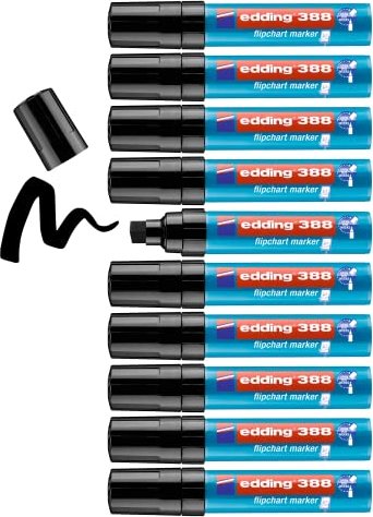 edding 388 flipchart markerblack, 10-pack (4-388001#10)
