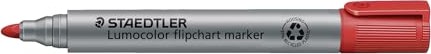 Staedtler Lumocolor Flipchartmarker 356 rot, 10er-Pack (356-2#10)