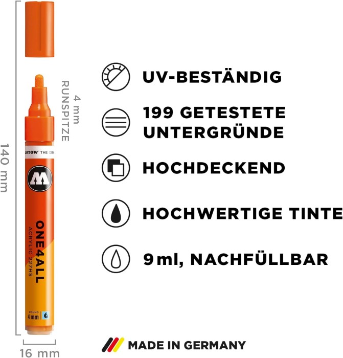 Molotow ONE4ALL 227HS 4mm Acrylmarker cool grey pastell (227.218)