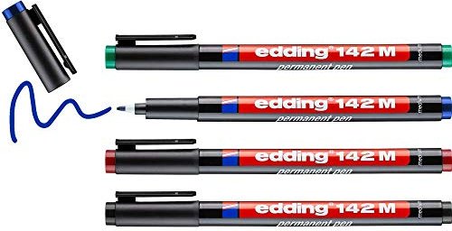 edding 142 M Folienschreiber sortiert, 4er-Set (4-142-4)