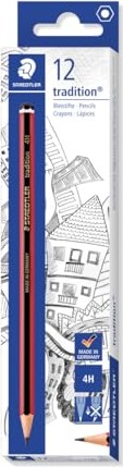 Staedtler Tradition 110 Bleistift 4H schwarz/rot, 12er-Pack (110-4H#12)