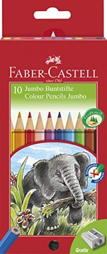 Faber-Castell Classic Colour Jumbo coloured pencil sorted, 10 pieces set (111210)
