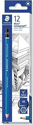 Staedtler Mars Lumograph 100 Bleistift 8B blau, 12er-Pack (100-8B)