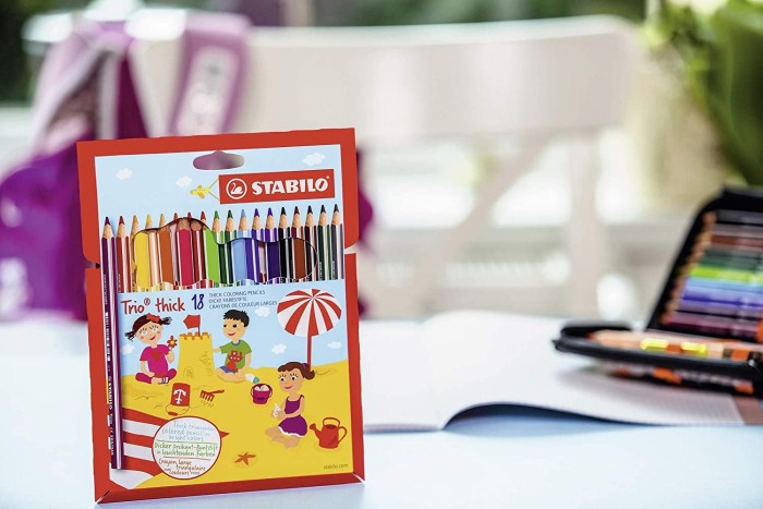 STABILO Trio thick Buntstift sortiert, 18er-Set, Kartonbox, Anspitzer (203/2-18)