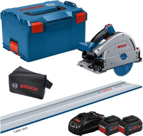 Bosch Professional GKT 18V-52 GC BITURBO rechargeable battery-track saw incl. L-Boxx + 2 Batteries 5.5Ah (0615990M0A)