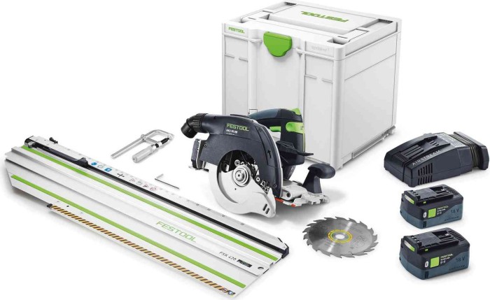 Festool HKC 55 5.2 EBI set-FSK 420 cordless circular saw incl. case + 2 Batteries 5.2Ah + chop rail (576169)