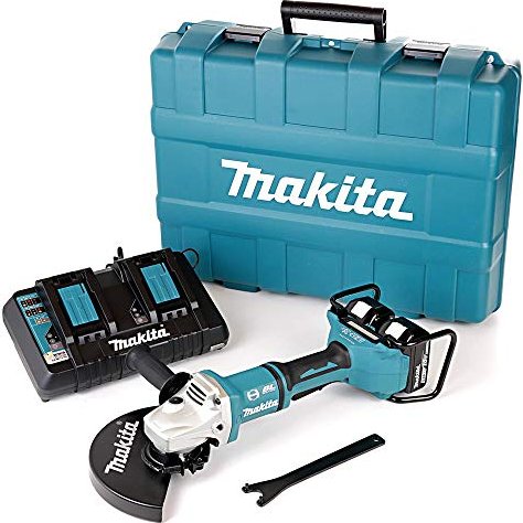 Makita DGA900PT2 cordless angle grinder incl. case + 2 Batteries 5.0Ah
